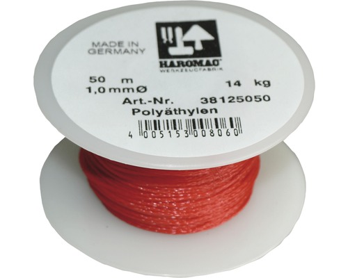 HAROMAC Metselkoord Ø 1 mm polyethyleen rood, 50 meter