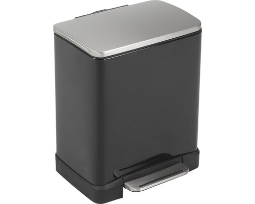EKO Pedaalemmer E-Cube recycling zwart 10+9 l