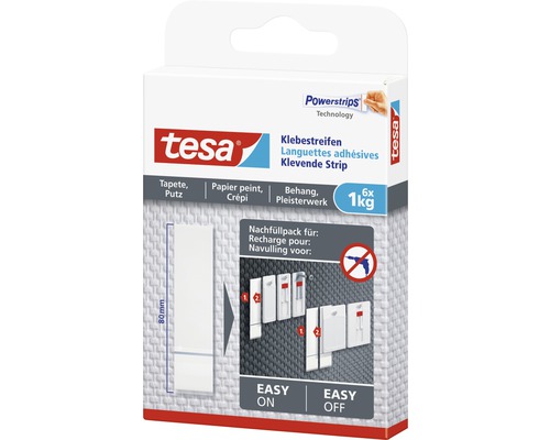TESA Powerstrips klevende strips voor behang & pleisterwerk 1 kg 6 stuks