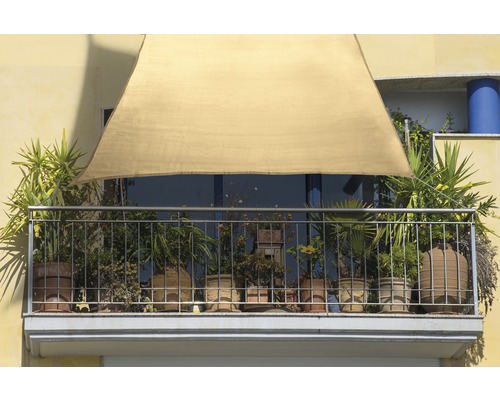 FLORACORD Schaduwdoek balkon wind- en waterdoorlatend beige 140x270 cm