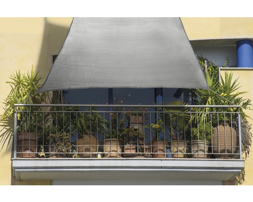 FLORACORD Schaduwdoek balkon wind- en waterdoorlatend grijs 140x270 cm