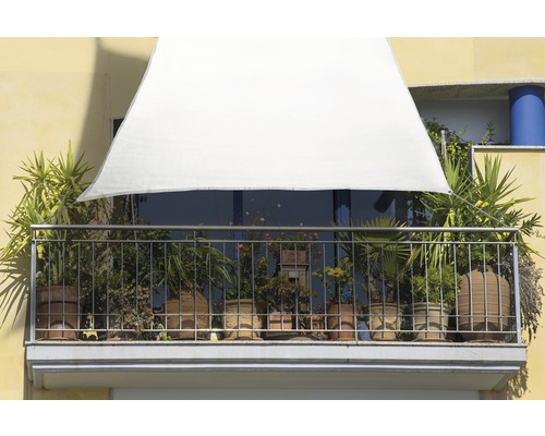 FLORACORD Schaduwdoek balkon wind- en waterdoorlatend crèmewit 140x270 cm