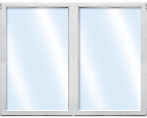 ARON 7.0 kunststof raam wit 1600 x 1500 mm 2 vleugels (draai-kiep/draai-kiep) met een vaste post links rechts