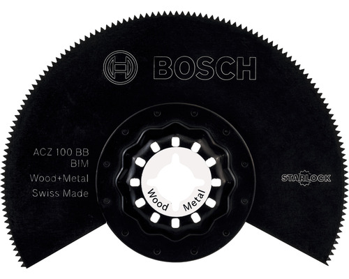 BOSCH Segmentzaagblad Starlock ACZ 100 BB bimetaal voor hout en metaal, Ø 100 mm