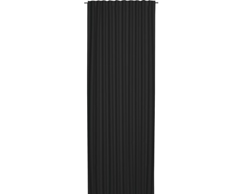 SOLEVITO Verduisterend gordijn met plooiband Midnight zwart 140x255 cm