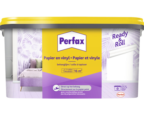PERFAX Ready & Roll behanglijm papier en vinyl 2,25 kg geschikt voor 16 m²