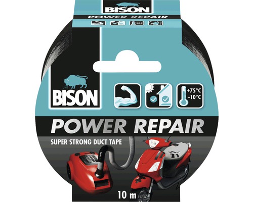 BISON Power Repair duct tape zwart 10 m x 48 mm
