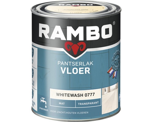 RAMBO Pantserlak vloer transparant mat whitewash 750 ml