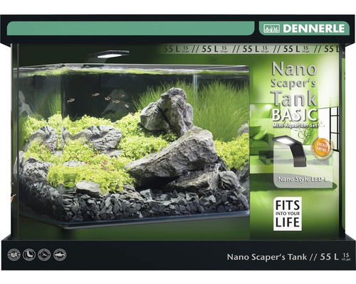 DENNERLE Aquarium Nano Scaper´s Tank LED 55 L, 47x37x32,3 cm