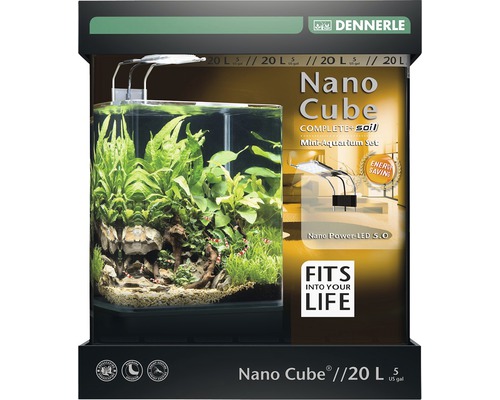 DENNERLE Aquarium Nano Cube compleet LED 20 L, 26,5x26,5x31 cm
