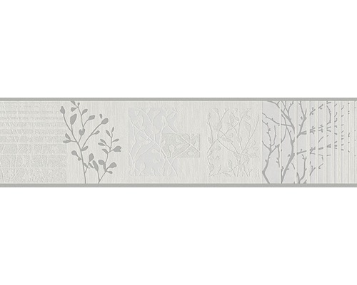 A.S. CRÉATION Behangrand papier 3054-11 Only Borders takken wit/zilver/grijs 5 m x 13 cm