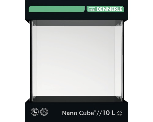DENNERLE Aquarium Nano Cube 10 L, 21,5x21,5x26 cm