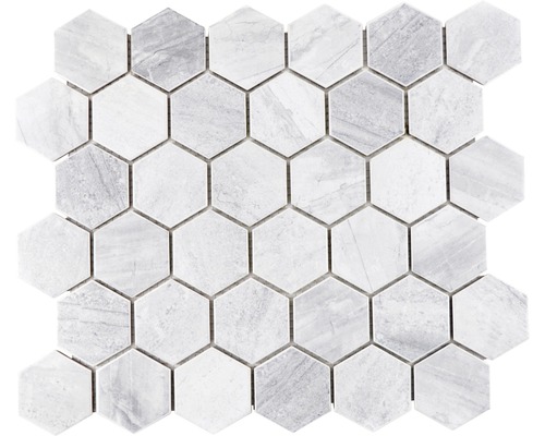 Keramisch mozaïek CTR HX21GM hexagon grijs mat 32,5x28,1 cm