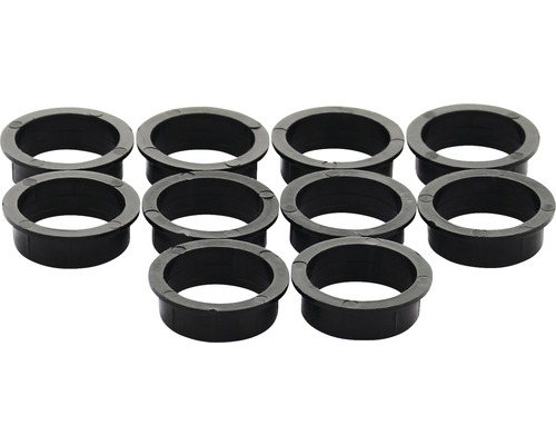 INTERSTEEL Deurkruklager nylon ring 18mm zwart, 10 stuks