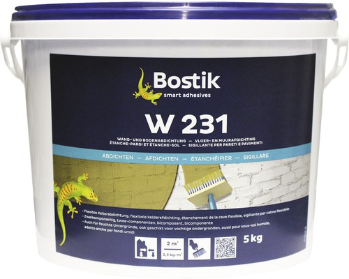 Bostik W 231 2K wand- en vloerafdichting 5 kg