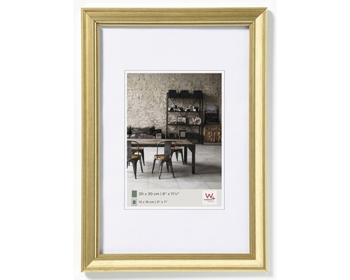 WALTHER DESIGN Fotolijst kunststof Lounge goud 20x30 cm | HORNBACH