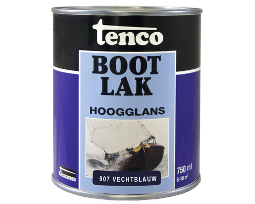 TENCO Bootlak hoogglans 907 Vechtblauw 750 ml