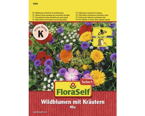 FLORASELF® Wilde bloemen met kruiden voor een natuurlijke weide mix bloemenzaden