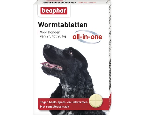 BEAPHAR Wormmiddel AIO hond 2,5-20 kg, 2 tabl