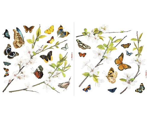 Voetzool Wees Gewoon KOMAR Raamsticker Cheerful vlinders 31x31 cm kopen! | HORNBACH