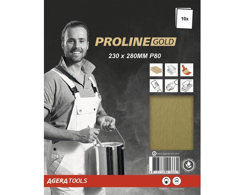 PROLINE GOLD Schuurpapier vellen P80 set à 10 stuks-0
