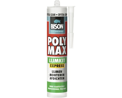 BISON Professional Poly max® lijmkit express transparant 300 g