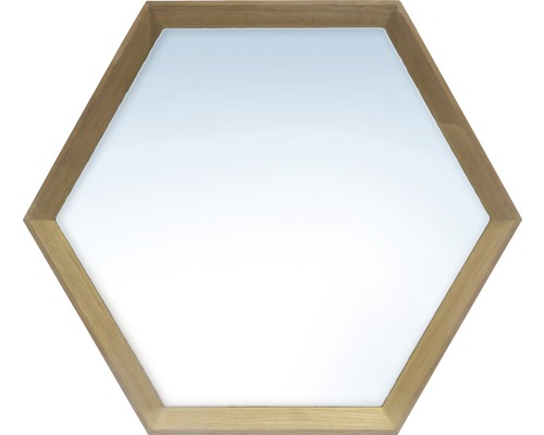 THE WALL Spiegel Hexagon eiken 34,5x30,3 cm