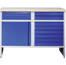 INDUSTRIAL Werkbank 118 cm blauw-grijs (1 deur, 9 laden)-thumb-0