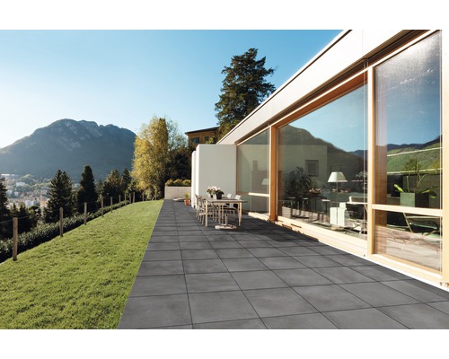FLAIRSTONE Keramische terrastegel Beton antraciet 60x60x2 cm
