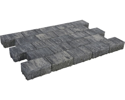Ecostraatsteen voor vierkante bestrating iWay Eco zwart-wit 21 x 21 x 8 cm