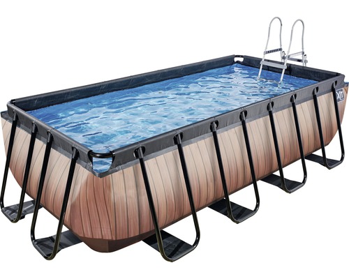 eiwit Mineraalwater Onafhankelijkheid EXIT Wood zwembad met zandfilterpomp - bruin 400 x 200 x 100 cm kopen bij  HORNBACH