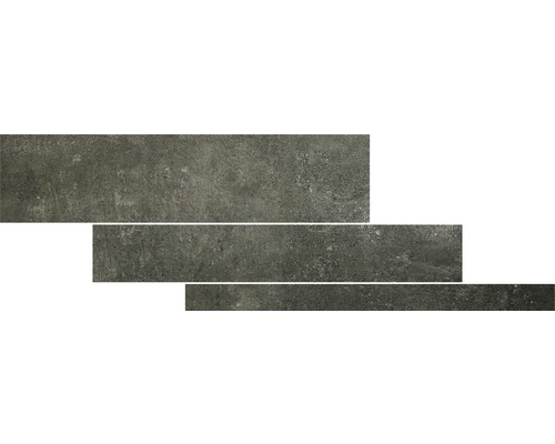 Wand- en vloertegel HOMEtek zwart mat matenmix 5/10/15x60 cm gerectificeerd