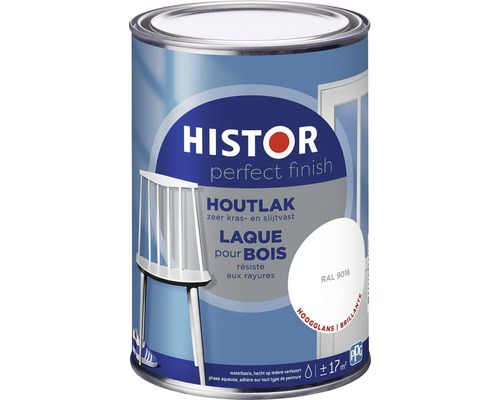 HISTOR Perfect Finish Houtlak hoogglans RAL 9016 1,25 l-0