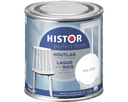 HISTOR Perfect Finish Houtlak zijdeglans RAL 9016 250 ml
