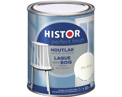 HISTOR Perfect Finish Houtlak zijdeglans RAL 9010 750 ml