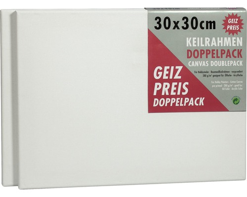 Onregelmatigheden misdrijf aluminium Schildersdoek wit 30x30 cm 2 stuks kopen bij HORNBACH