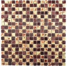 Natuursteen mozaïek XAM 67 goud/rood 30x30 cm-thumb-0