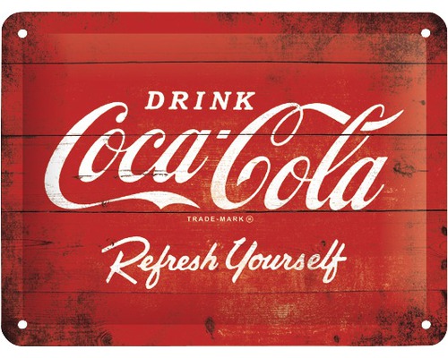 NOSTALGIC-ART Metalen bord Coca-Cola Logo 15x20 cm-0
