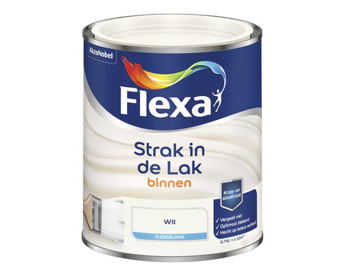 FLEXA Strak in de lak binnenlak zijdeglans wit 750 ml