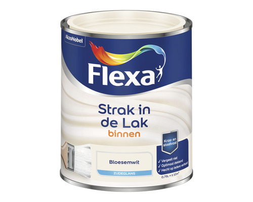 FLEXA Strak in de lak binnenlak zijdeglans bloesemwit 750 ml