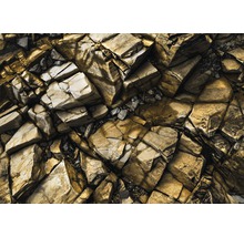 Fotobehang vlies Stenen goud 254x184 cm-thumb-0