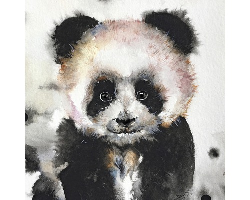 THE WALL Schilderij canvas Panda 30x30 cm-0