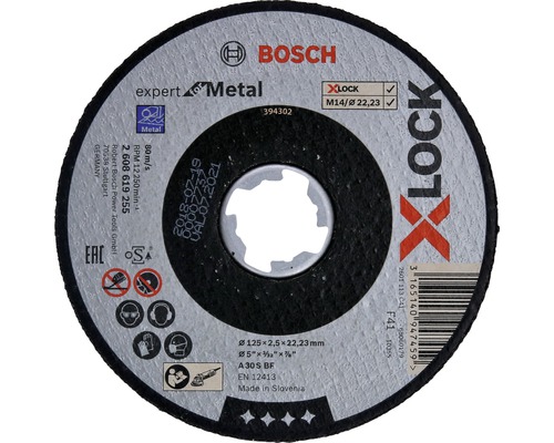 BOSCH Doorslijpschijf X-Lock Expert for Metal Ø 125 mm (recht)