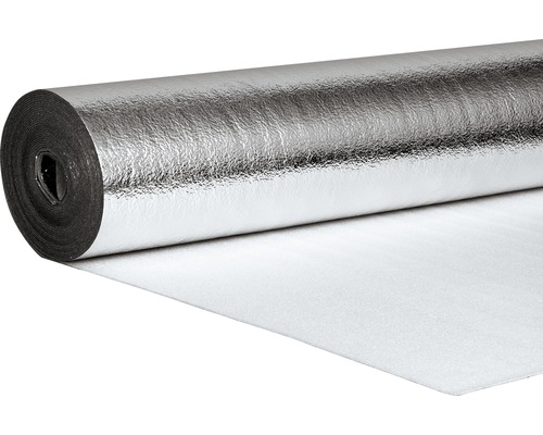 voorkant Warmte Archaïsch Laminaat ondervloer Foam PE, alumium rol 10 x 1 mtr, 10 m² kopen! | HORNBACH