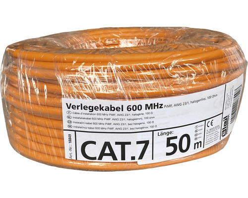 Klem Feest Moeras BLEIL Netwerk installatiekabel CAT7 S/FTP oranje 50 m kopen! | HORNBACH