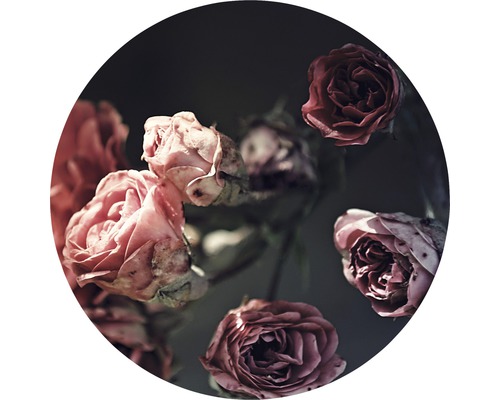 PURE LIVING Schilderij glas Beautiful Roses ø 20 cm-0