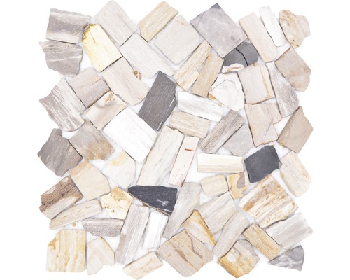 Natuursteen mozaïek Ciot FNWS hout/steen mix 30,5x30,5 cm-0