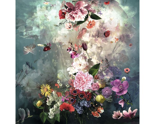 PURE LIVING Schilderij canvas Baroque Flowermix I 40x40 cm-0