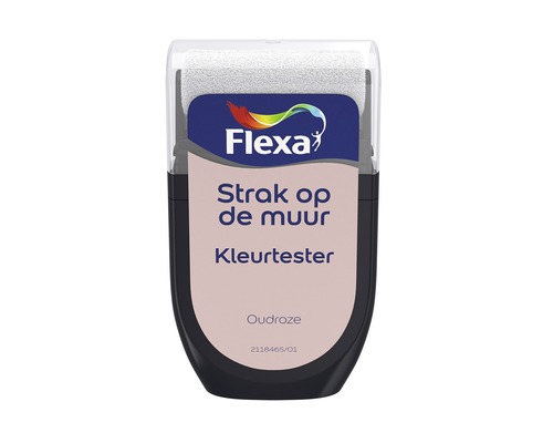 FLEXA Strak op de muur muurverf kleurtester oudroze 30 ml