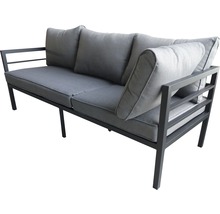 GARDEN PLACE Loungeset Freya, 4-delige aluminium set met tafel, bank en hocker incl. zitkussens antraciet-thumb-9